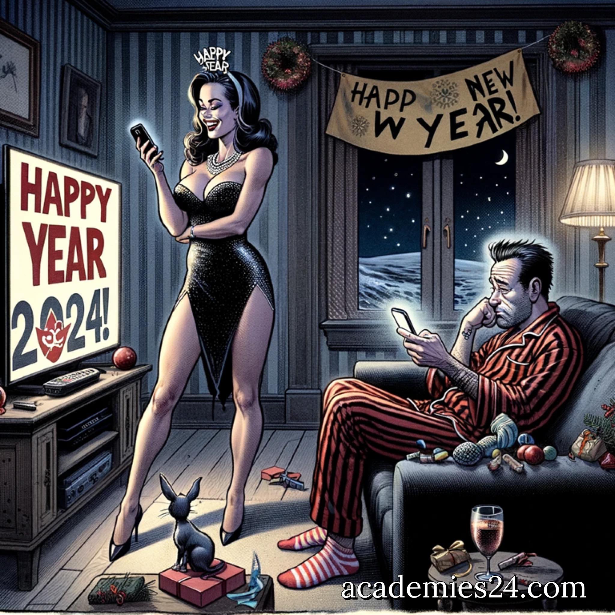 A Toast to Satire: Navigating New Year’s Eve Celebrations in the Age of Memes and Cartoons